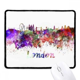 Dıythinker Siyah London Britain City Suluboya Kaymaz Fare Altlığı