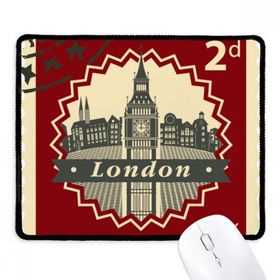 Dıythinker Siyah Londra Big Ben Damga Silüeti İngiltere UK Kaymaz Fare Altlığı