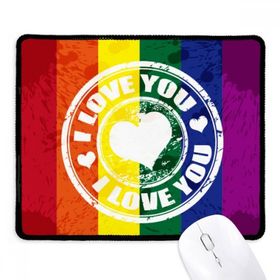 Dıythinker Siyah Love LGBT Gökkuşağı Postmark Kaymaz Fare Altlığı