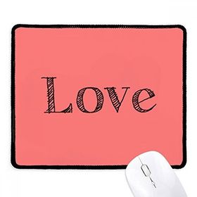 Dıythinker Siyah Love Word İlham Verici Alıntı Sevgililer Günü Kaymaz Fare Altlığı