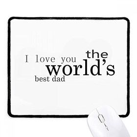 Dıythinker Siyah Love World's Best Dad Festival Alıntı Kaymaz Fare Altlığı