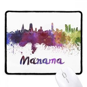 Dıythinker Siyah Manama Bahreyn Şehri Suluboya Kaymaz Fare Altlığı