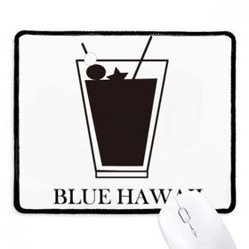 Dıythinker Siyah Mavi Hawaii Silüeti Kokteyl Kaymaz Fare Altlığı
