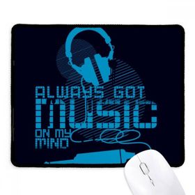 Dıythinker Siyah Mavi Kulaklık Müzik Çılgın Desen Kaymaz Fare Altlığı