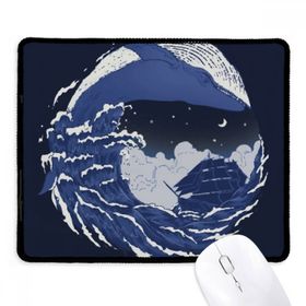 Dıythinker Siyah Mavi Okyanus Dalgaları Gece Koyu Kaymaz Fare Altlığı