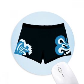 Dıythinker Siyah Mayo Sprey İllüstrasyon Desen Baskılı Yuvarlak Kaymaz Kauçuk Mouse Pad