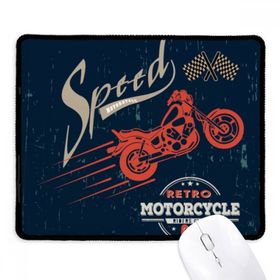 Dıythinker Siyah Mekanik Motosiklet Desenli Silüet Kaymaz Fare Altlığı
