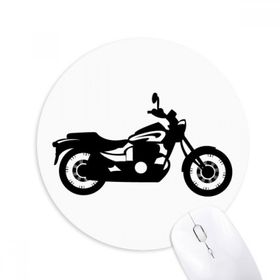 Dıythinker Siyah Mekanik Motosiklet İllüstrasyonu Baskılı Yuvarlak Kaymaz Kauçuk Mouse Pad