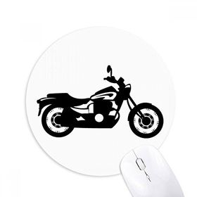 Dıythinker Siyah Mekanik Motosiklet İllüstrasyonu Baskılı Yuvarlak Kaymaz Kauçuk Mouse Pad