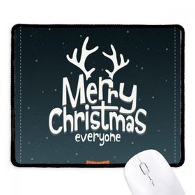 Dıythinker Siyah Merry Christmas Ren Geyiği Çizgi Film Desenli Kaymaz Fare Altlığı