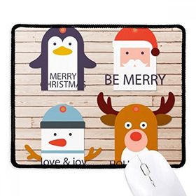 Dıythinker Siyah Merry Christmas Tree Ren Geyiği Portre Kaymaz Fare Altlığı
