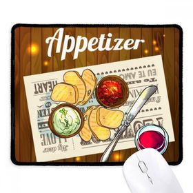 Dıythinker Siyah Meze Dilimi Ekmek Şarap Kaymaz Fare Altlığı