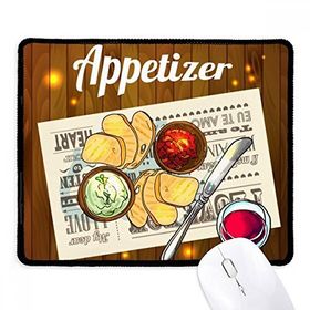 Dıythinker Siyah Meze Dilimi Ekmek Şarap Kaymaz Fare Altlığı