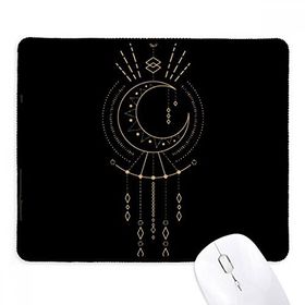 Dıythinker Siyah Moon Alien Totem Desenli Geometri Kaymaz Fare Altlığı