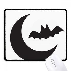 Dıythinker Siyah Moon Bat Happy Fear Cadılar Bayramı Kaymaz Fare Altlığı