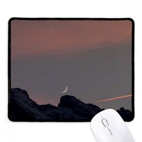 Dıythinker Siyah Moon Mountain Sky Kaymaz Fare Altlığı
