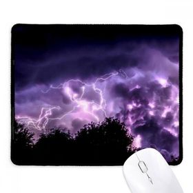 Dıythinker Siyah Mor Thunder Night Sky Kaymaz Fare Altlığı