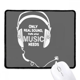 Dıythinker Siyah Müzik Kulaklık Şarkı Ses Kelimeleri Kaymaz Fare Altlığı