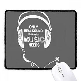 Dıythinker Siyah Müzik Kulaklık Şarkı Ses Kelimeleri Kaymaz Fare Altlığı