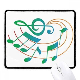 Dıythinker Siyah Müzik Notasyonu Yeşil Turuncu Desen Kaymaz Fare Altlığı