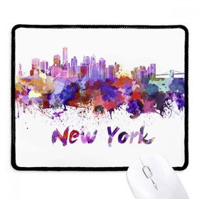 Dıythinker Siyah New York America City Suluboya Kaymaz Fare Altlığı