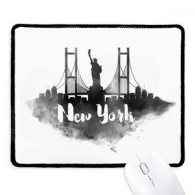 Dıythinker Siyah New York Amerika LandMark Mürekkep Şehir Boyama Kaymaz Fare Altlığı