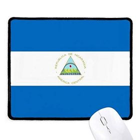 Dıythinker Siyah Nicaragua Ulusal Bayrağı Kuzey Amerika Ülke Kaymaz Fare Altlığı