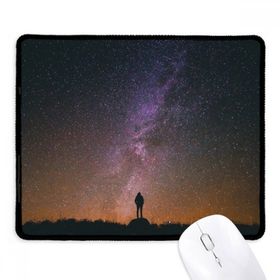 Dıythinker Siyah Night Sky Stars Samanyolu Silüeti Kaymaz Fare Altlığı