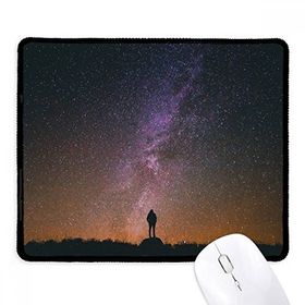 Dıythinker Siyah Night Sky Stars Samanyolu Silüeti Kaymaz Fare Altlığı