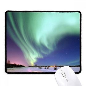 Dıythinker Siyah Night Stars Arctic Aurora Kar Kaymaz Fare Altlığı