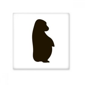Dıythinker Siyah Orangutan Hayvan Portrayal Seramik 10x10 cm Seramik Karo