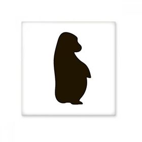 Dıythinker Siyah Orangutan Hayvan Portrayal Seramik 10x10 cm Seramik Karo
