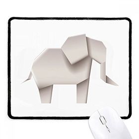 Dıythinker Siyah Origami Geometrik Soyut Fil Desenli Kaymaz Fare Altlığı