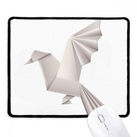 Dıythinker Siyah Origami Soyut Geometrik Güvercin Desenli Kaymaz Fare Altlığı