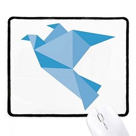 Dıythinker Siyah Origami Soyut Mavi Güvercin Desenli Kaymaz Fare Altlığı