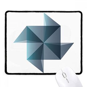 Dıythinker Siyah Origami Soyut Yel Değirmeni Geometrik Şekil Kaymaz Fare Altlığı