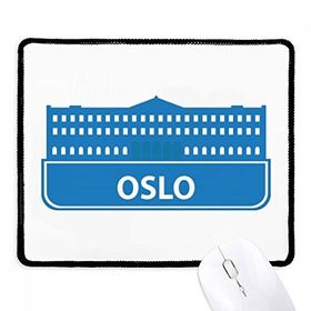 Dıythinker Siyah Oslo Norveç Mavi Simgesi Desenli Kaymaz Fare Altlığı
