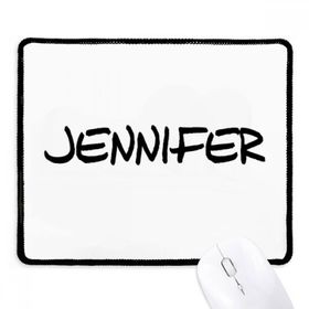Dıythinker Siyah Özel El Yazısı İngilizce Adı JENNIFER Kaymaz Fare Altlığı