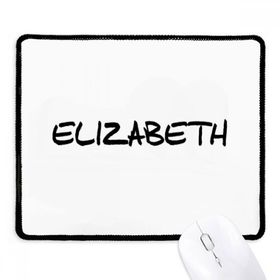 Dıythinker Siyah Özel El Yazısı İngilizce İsim ELIZABETH Kaymaz Fare Altlığı