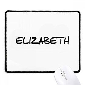 Dıythinker Siyah Özel El Yazısı İngilizce İsim ELIZABETH Kaymaz Fare Altlığı
