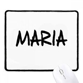 Dıythinker Siyah Özel El Yazısı İngilizce İsim MARIA Kaymaz Fare Altlığı