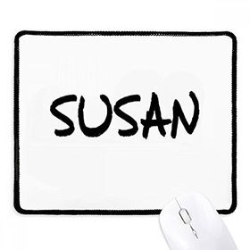 Dıythinker Siyah Özel El Yazısı İngilizce İsim SUSAN Kaymaz Fare Altlığı
