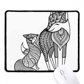 Dıythinker Siyah Paint Fox Friend Company Kaymaz Fare Altlığı