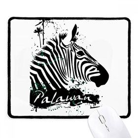 Dıythinker Siyah Palawan Tropik Stil Zebra Hayvan Kaymaz Fare Altlığı