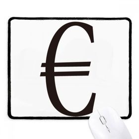 Dıythinker Siyah Para Birimi Sembolü Euro Kaymaz Fare Altlığı