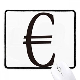 Dıythinker Siyah Para Birimi Sembolü Euro Kaymaz Fare Altlığı