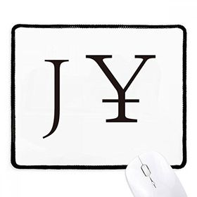 Dıythinker Siyah Para Birimi Sembolü Japon Yen Kaymaz Fare Altlığı