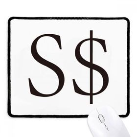 Dıythinker Siyah Para Birimi Sembolü Singapur Doları Kaymaz Fare Altlığı