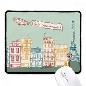 Dıythinker Siyah Paris Airship Fransa Mark Line Çizim Kaymaz Fare Altlığı