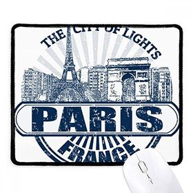 Dıythinker Siyah Paris Fransa Bayrağı Eyfel Kulesi Mimarisi Kaymaz Fare Altlığı